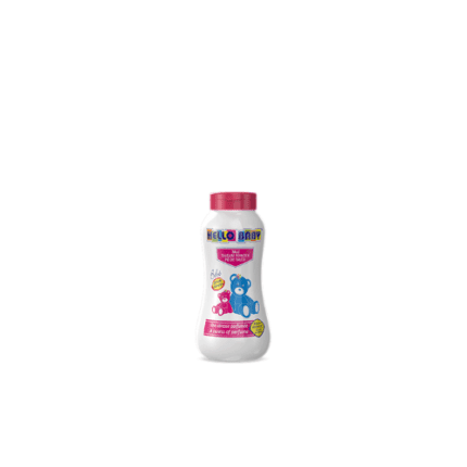 Pink HELLO BABY Talc Bottle of 200g